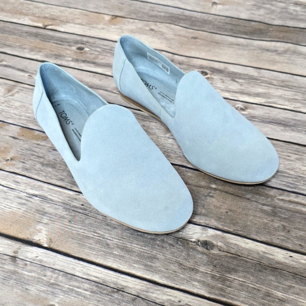 Toms Women's Flats, size 7.5, Gray/Light Blue